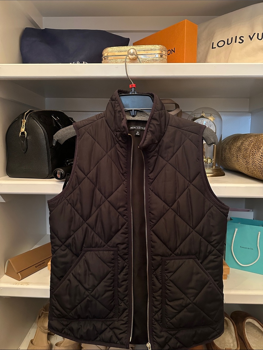 J. Crew Quilted Brown Sleeveless Vest